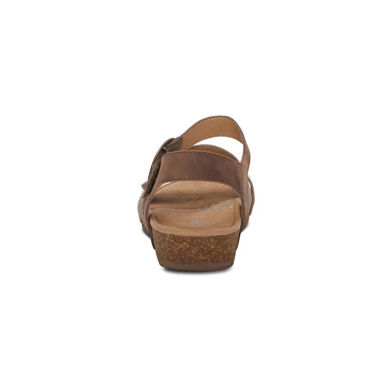 Aetrex Lilly Adjustable Quarter Strap Taupe Women's Sandal