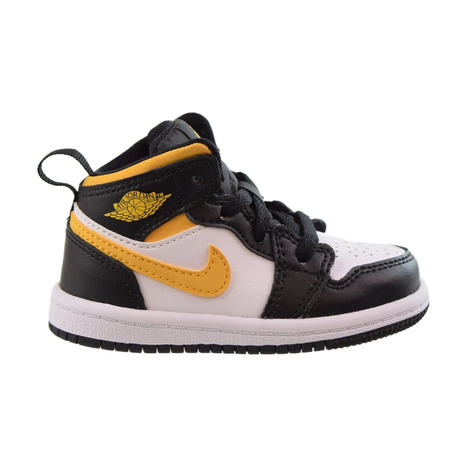 Air Jordan 1 Mid (TD) Toddlers Shoes Black-University Gold
