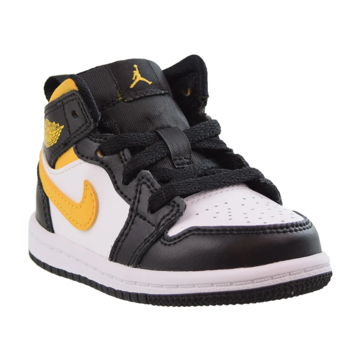 Air Jordan 1 Mid (TD) Toddlers Shoes Black-University Gold