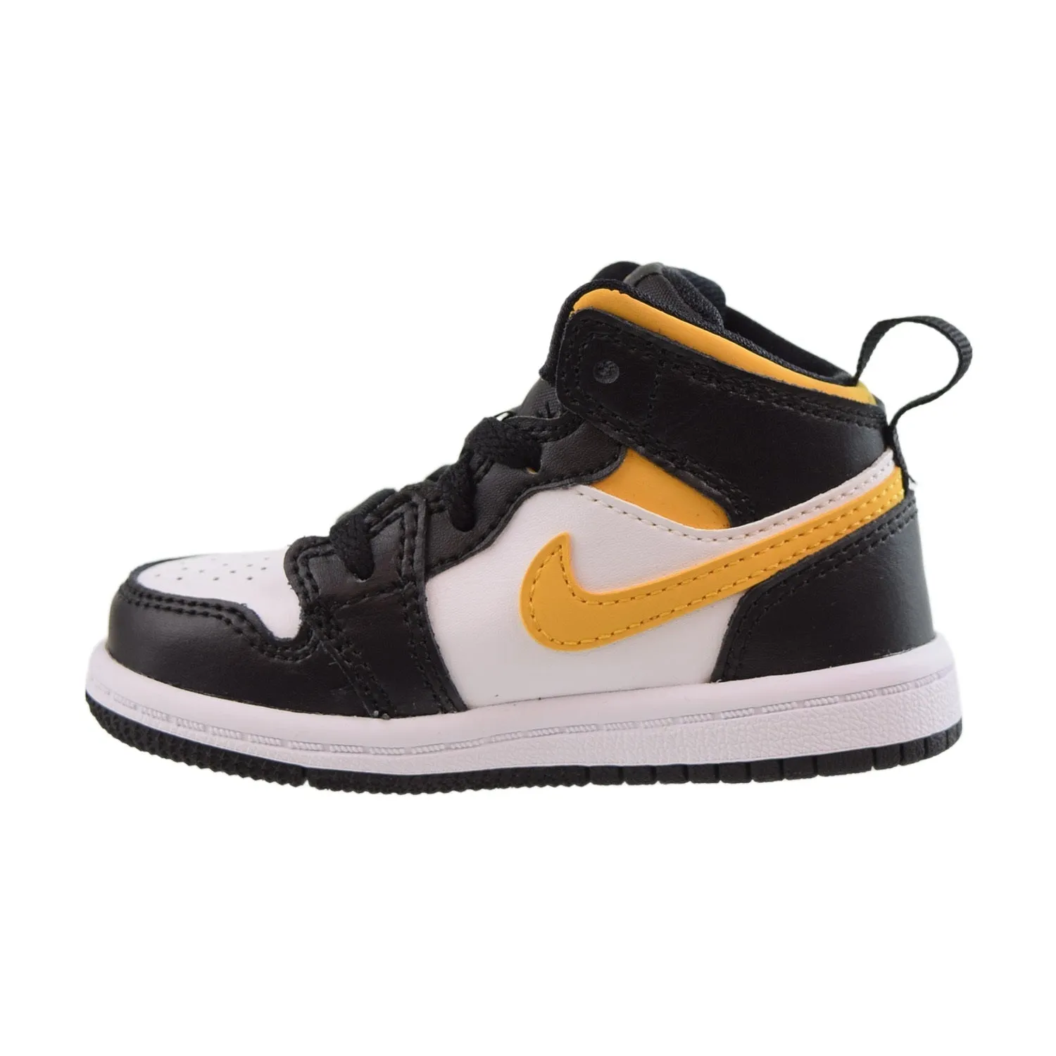 Air Jordan 1 Mid (TD) Toddlers Shoes Black-University Gold