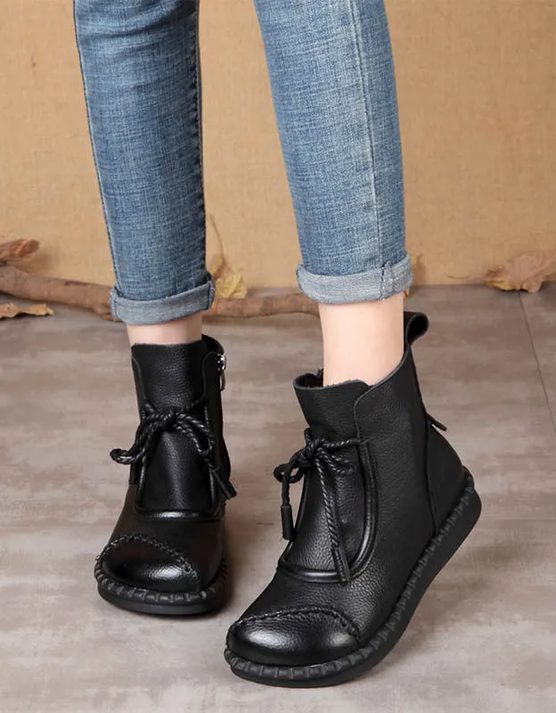 Autumn Round Toe Handmade Retro Boots