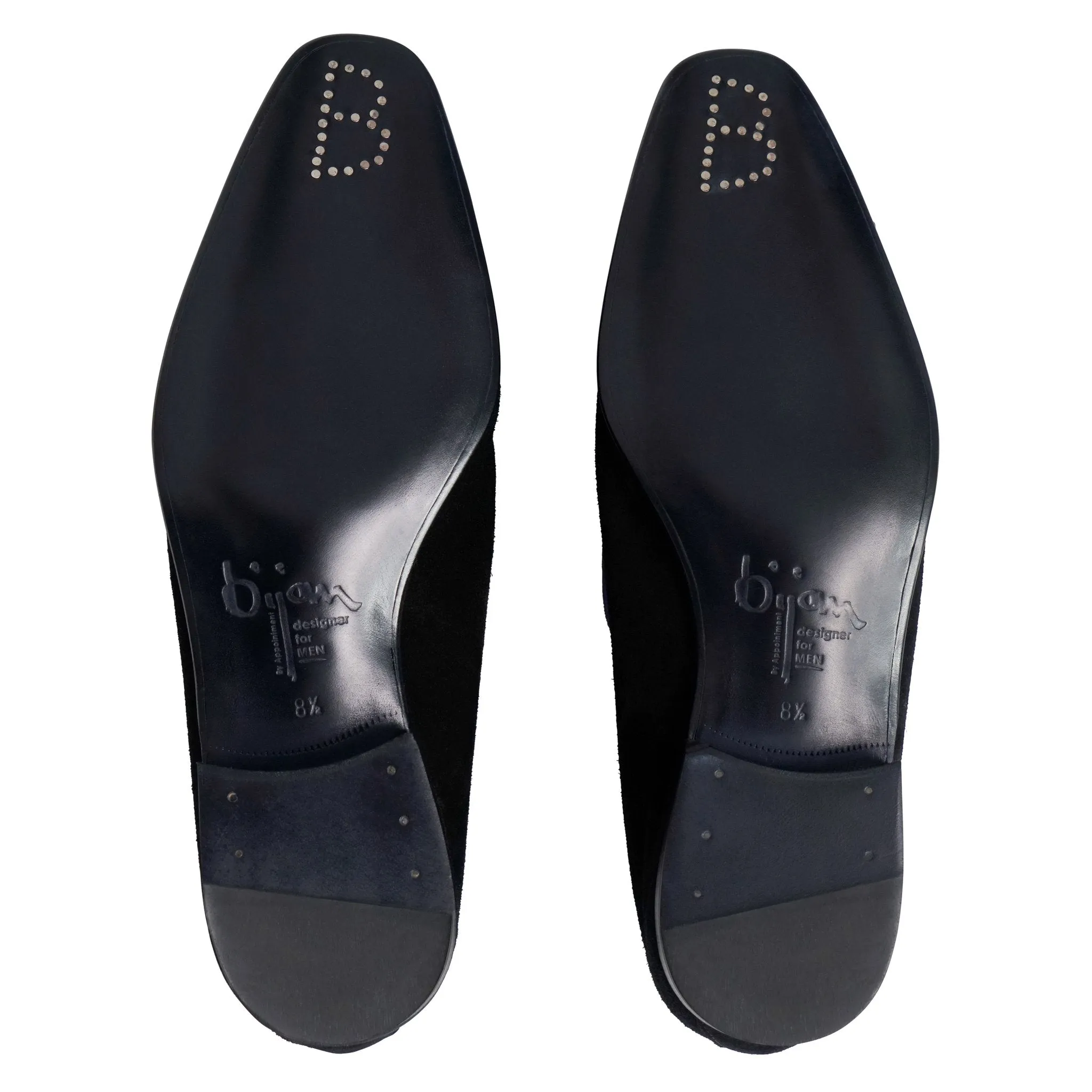 Black and Purple Suede Loafer