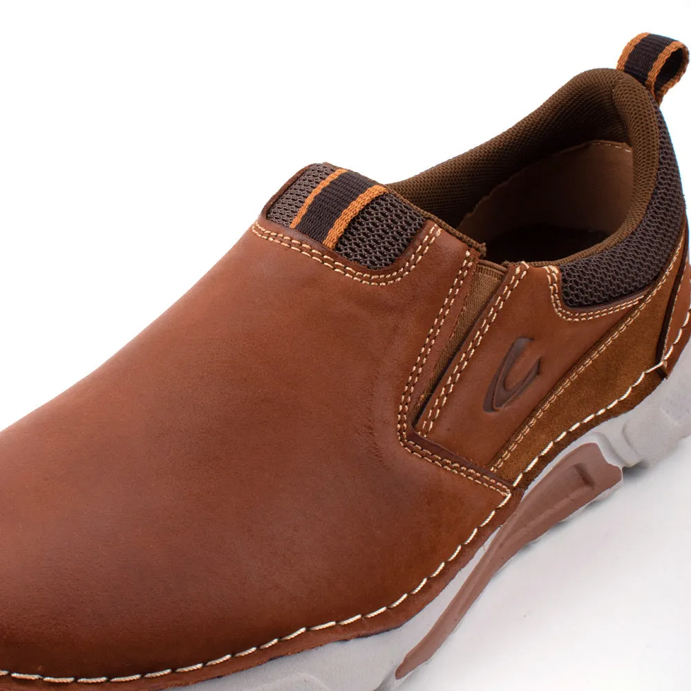 camel active Leather Slip On Shoes Men Tan BURREN 852364-RS1-8