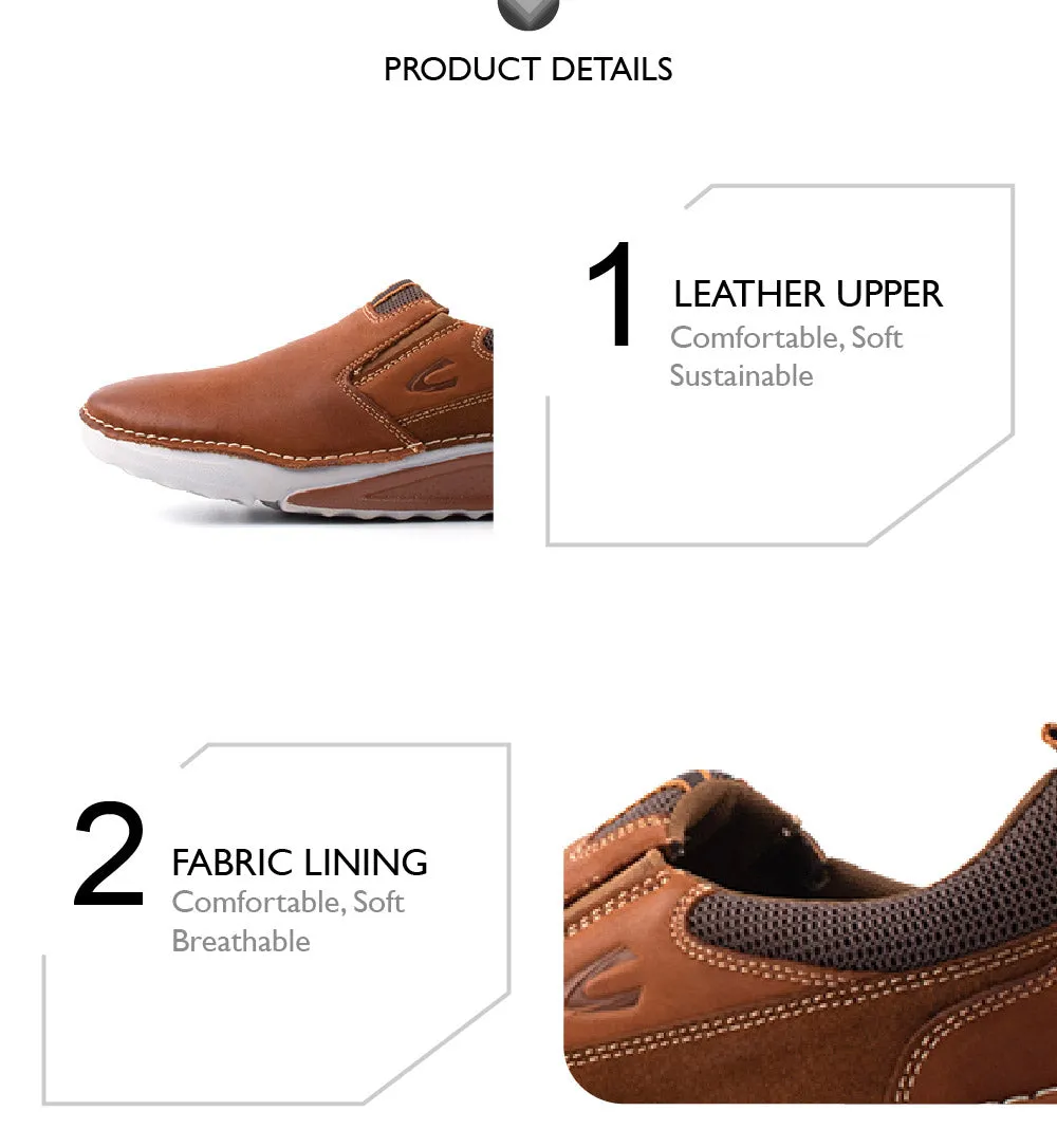 camel active Leather Slip On Shoes Men Tan BURREN 852364-RS1-8