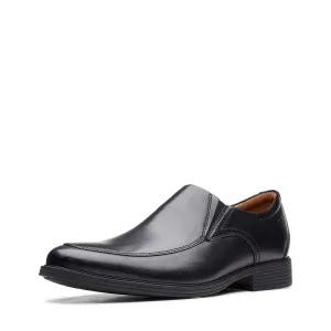 Clarks Men's Whiddon Plain Loafer, Black Leather, 9