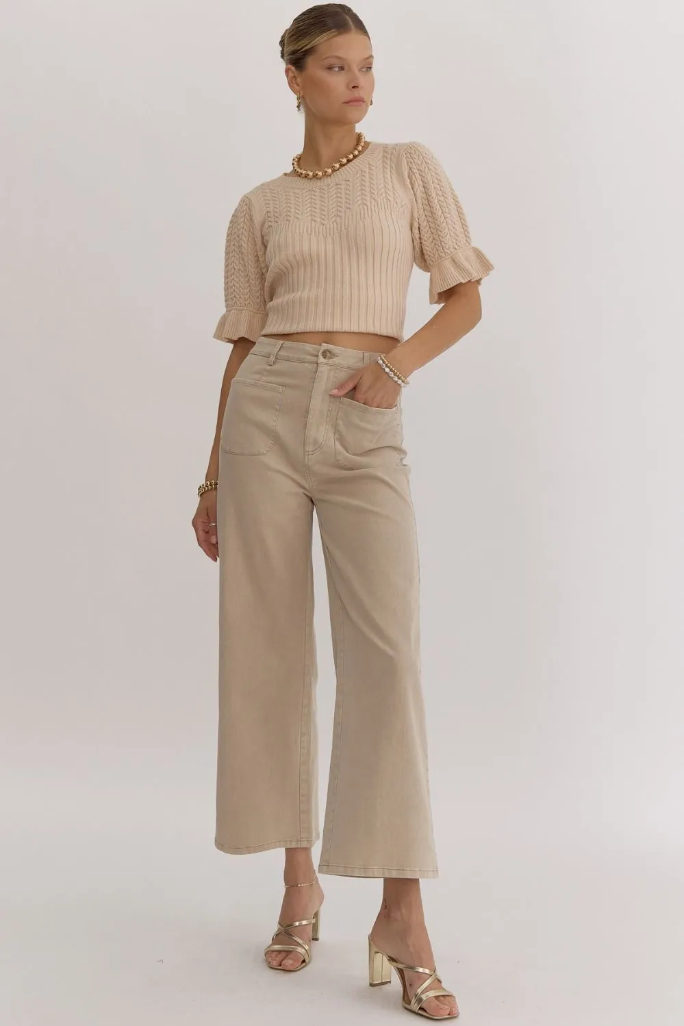 Classic Charm Beige Denim Jeans