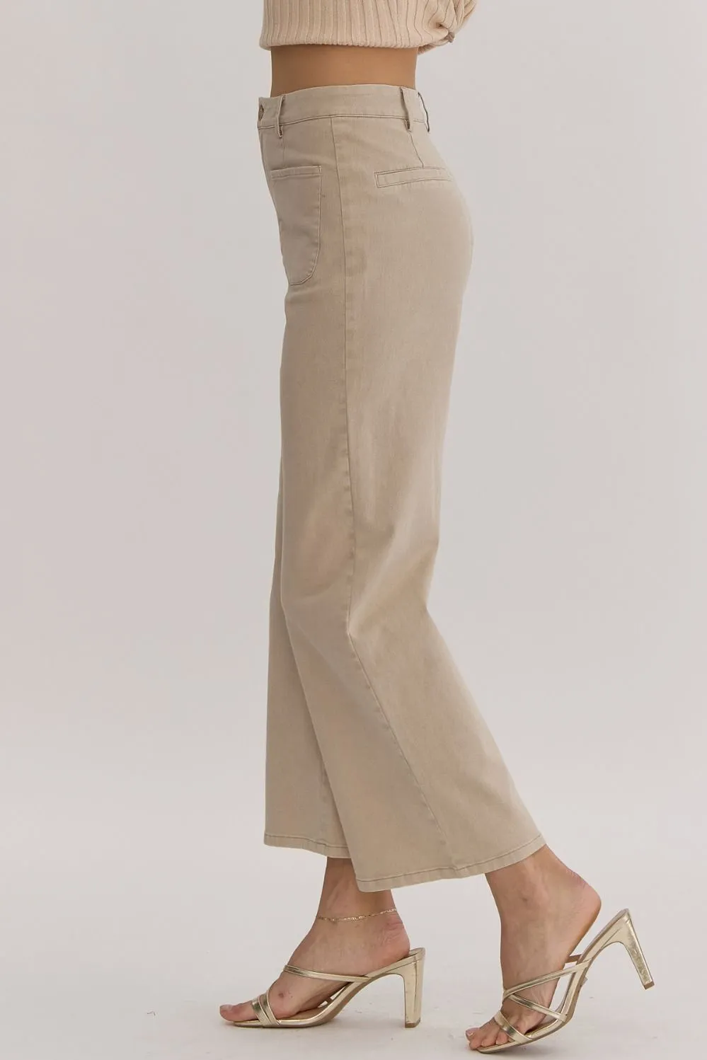 Classic Charm Beige Denim Jeans