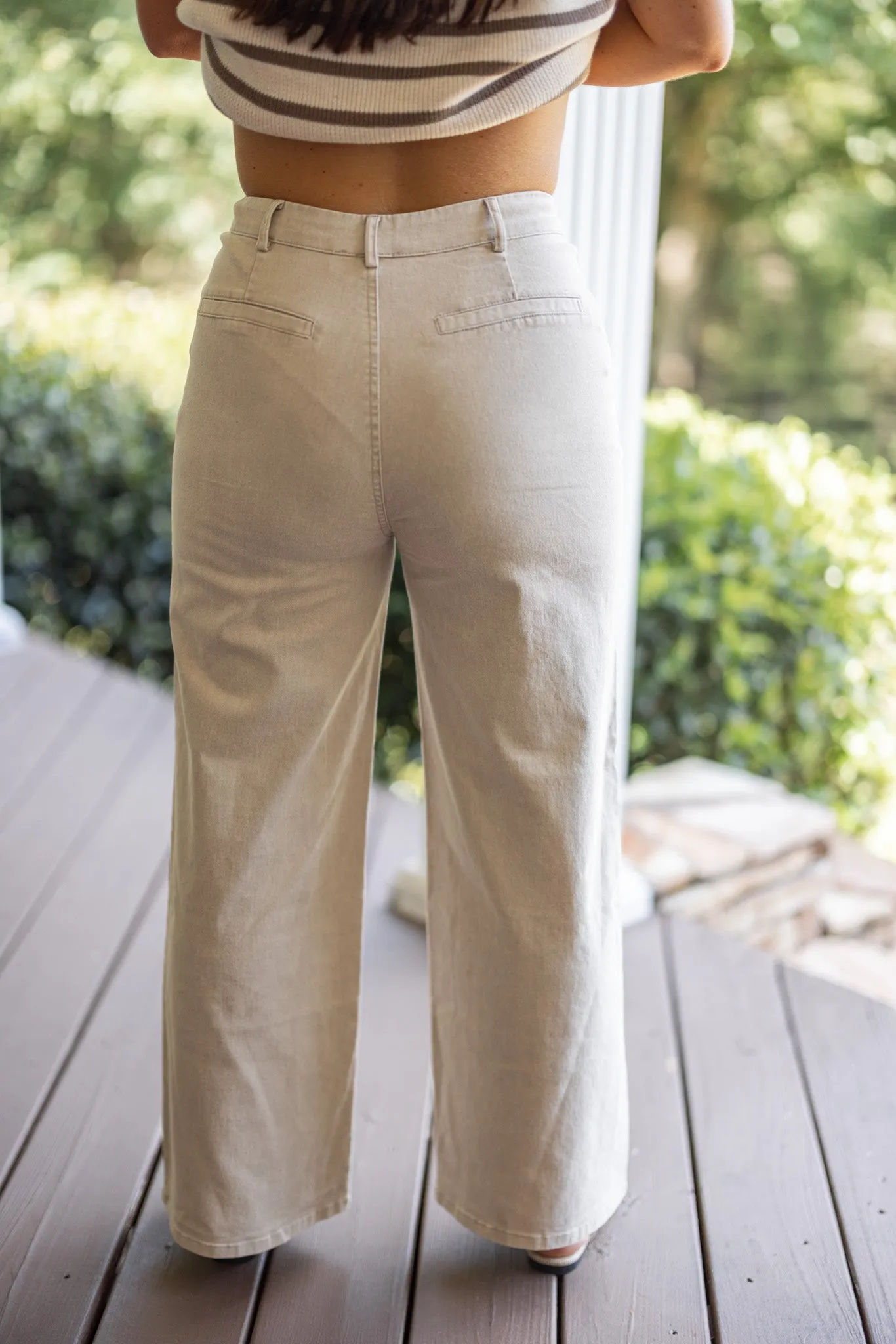 Classic Charm Beige Denim Jeans