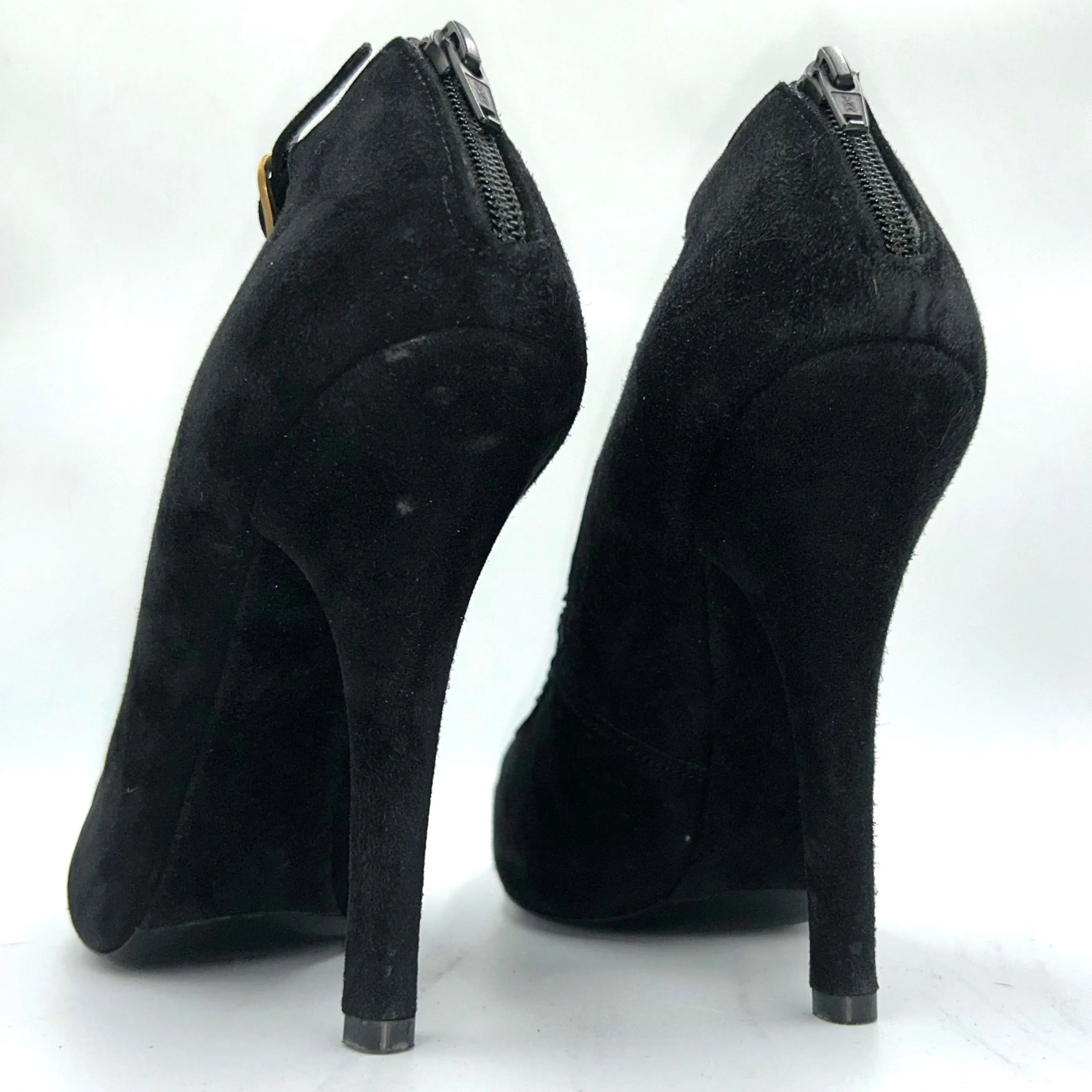 Dolce & Gabbana Black Suede & Lace Heels 38
