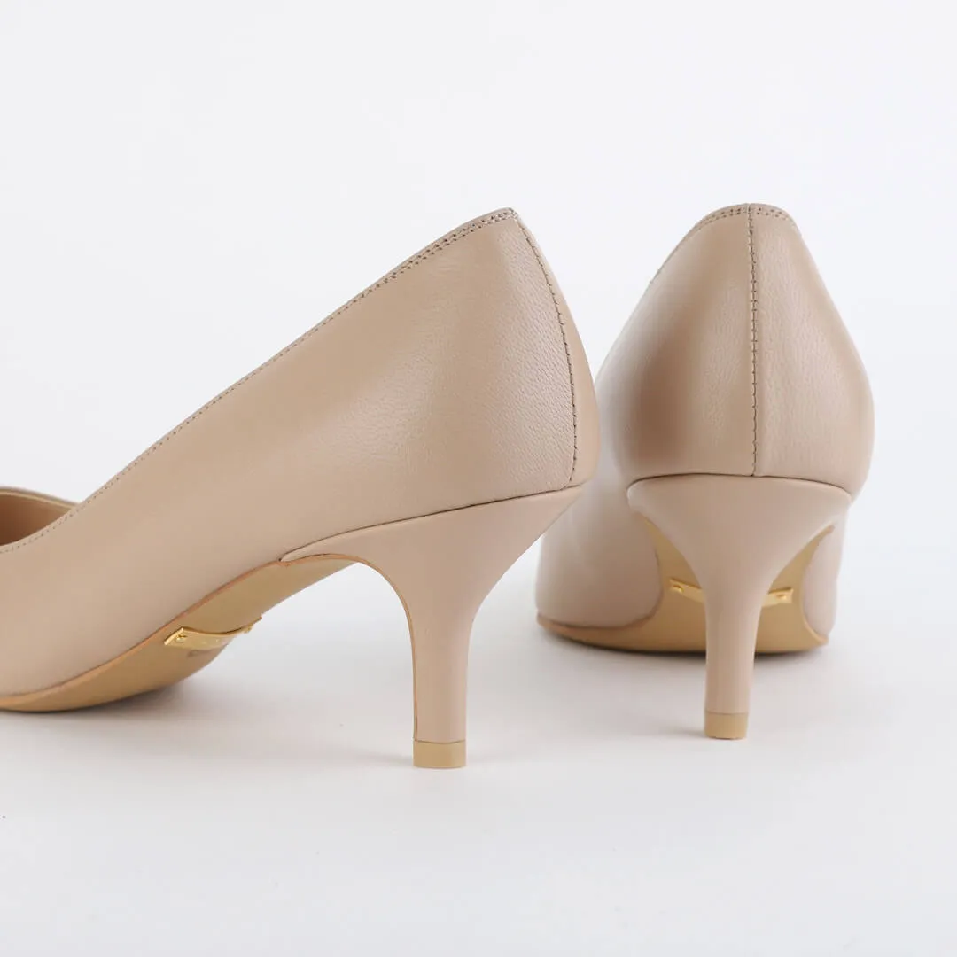ELODIE - leather kitten heels
