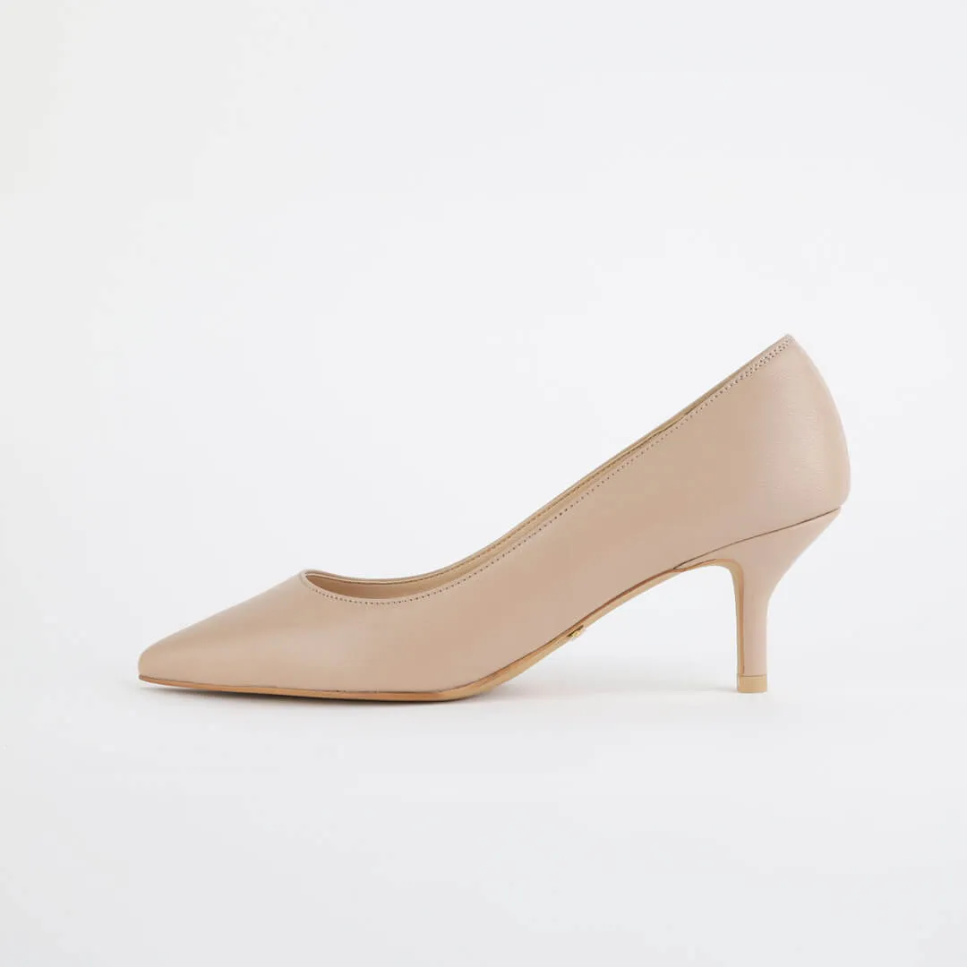 ELODIE - leather kitten heels
