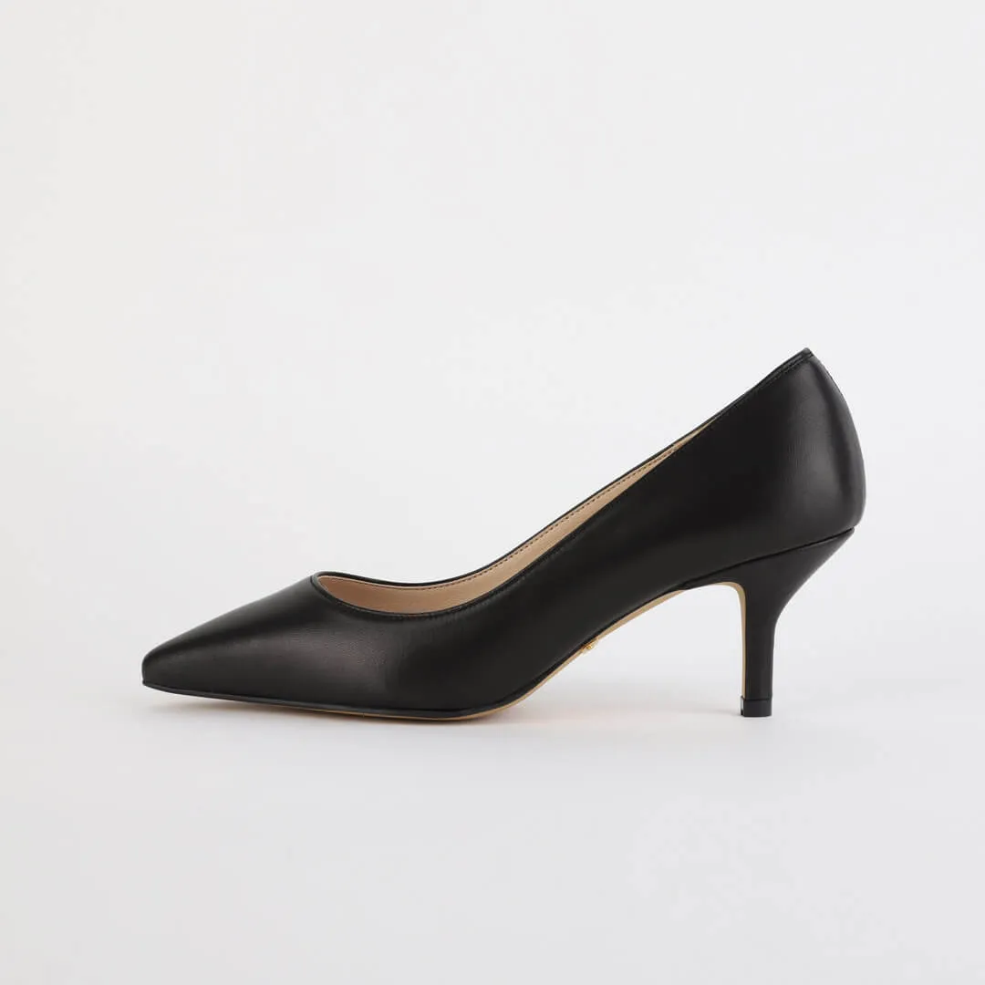 ELODIE - leather kitten heels