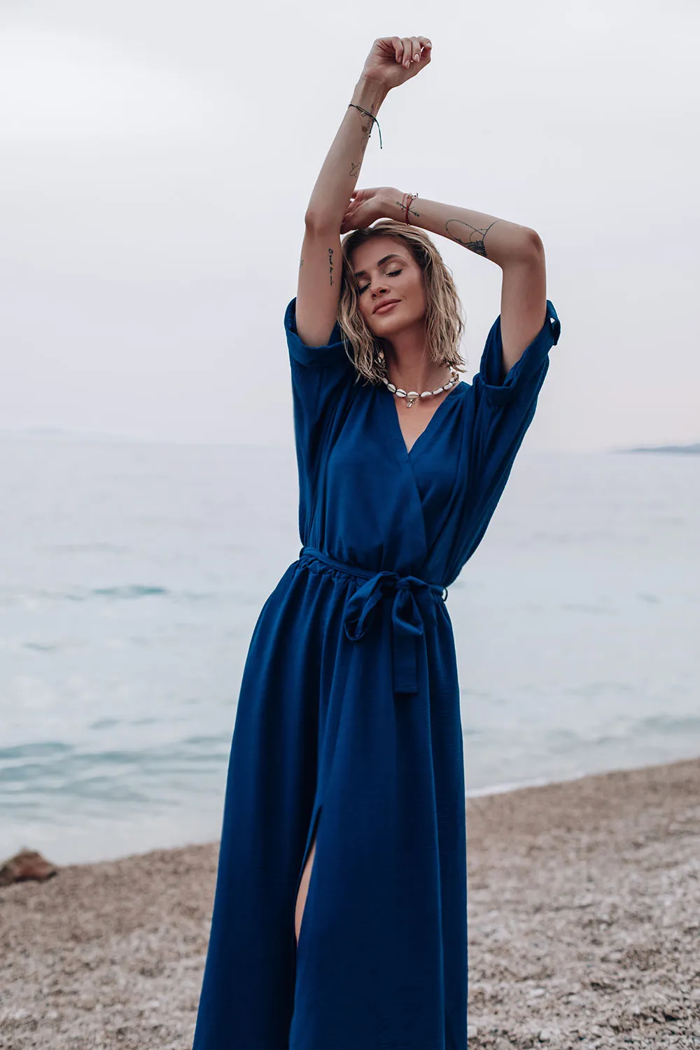Evening Glow long dress with binding