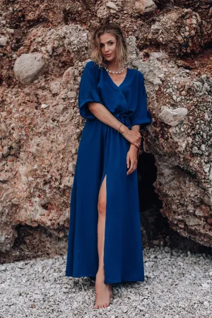 Evening Glow long dress with binding
