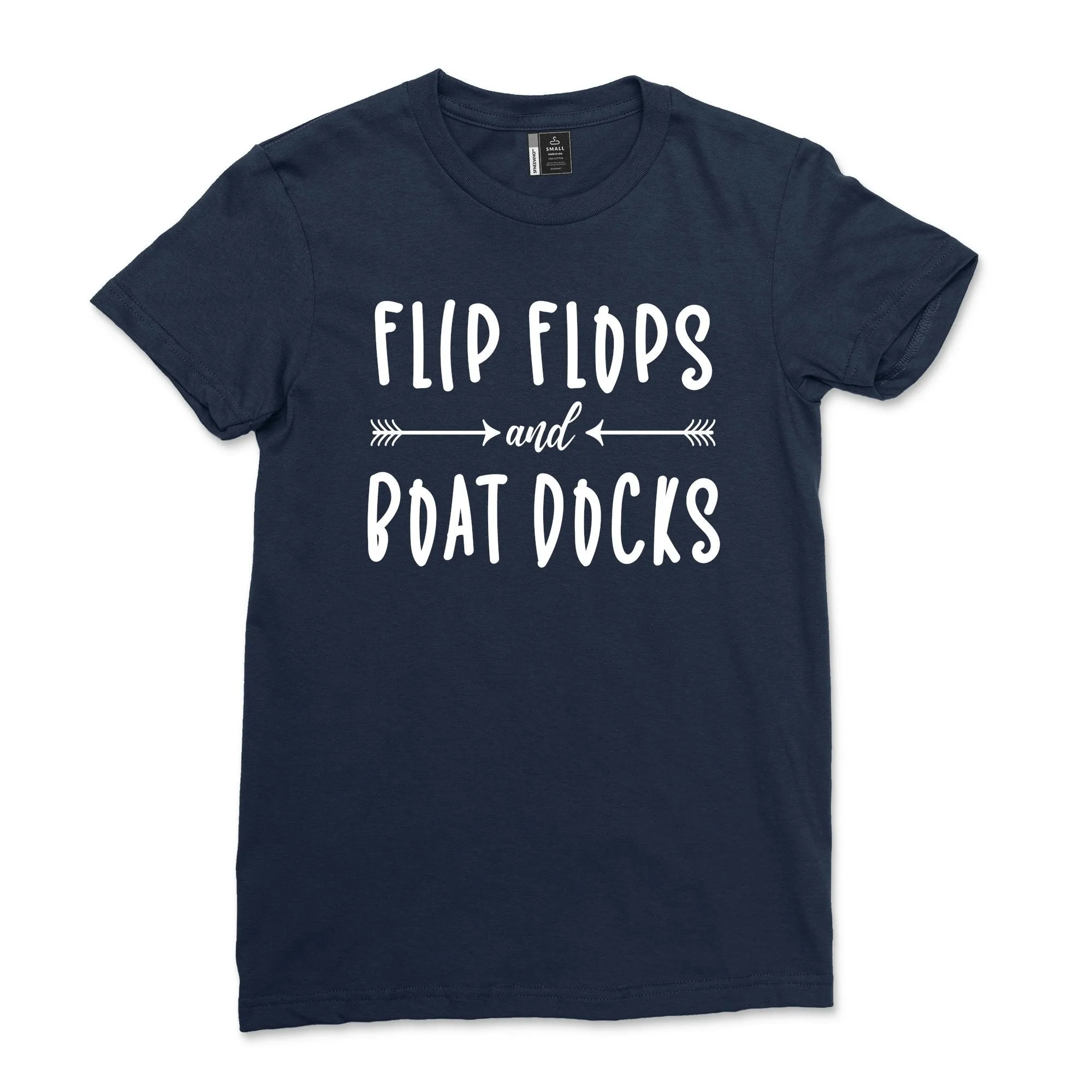 Flip Flops and Boat Docks Shirt Women Short Sleeve Lake Tshirt Funny Tie Dye Boating Vacation T-Shirt Tee Black