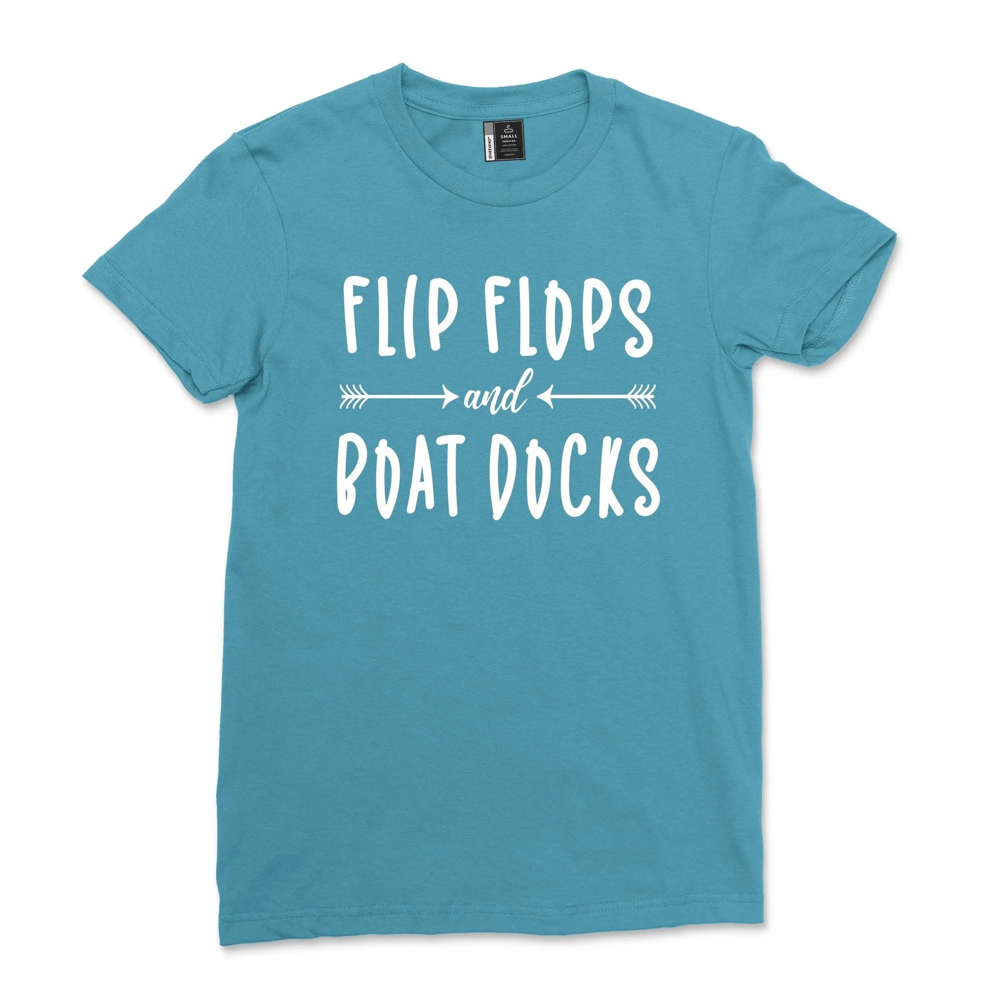 Flip Flops and Boat Docks Shirt Women Short Sleeve Lake Tshirt Funny Tie Dye Boating Vacation T-Shirt Tee Black