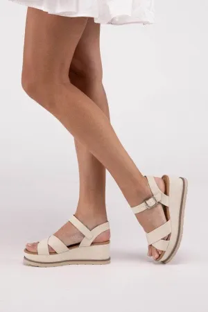 Fortune Dynamic Chic Clever-S Cross Strap Wedge Sandals