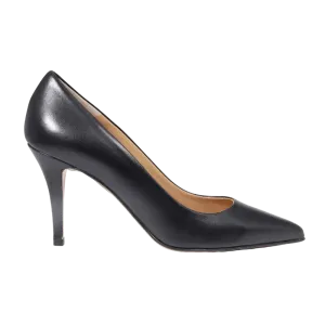 Ladies Genuine Leather Elegant Court Heel in Nero by Aliverti (CRB120)