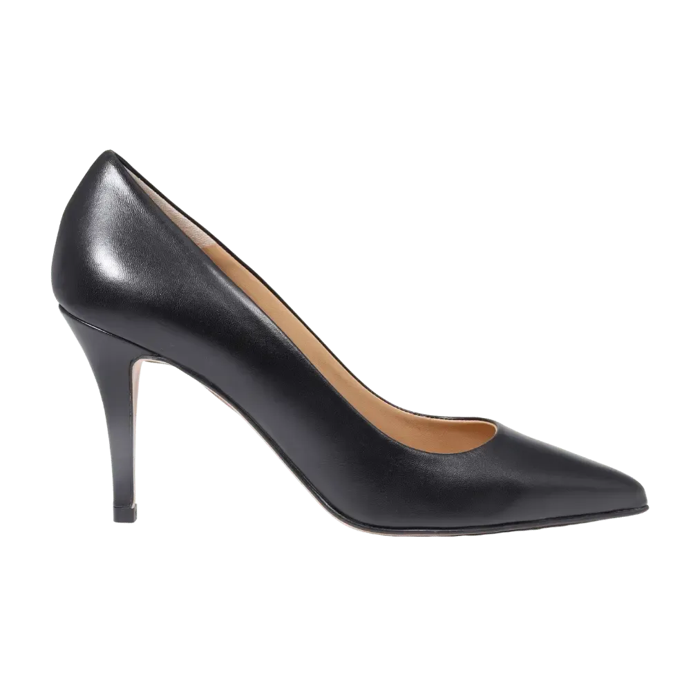 Ladies Genuine Leather Elegant Court Heel in Nero by Aliverti (CRB120)