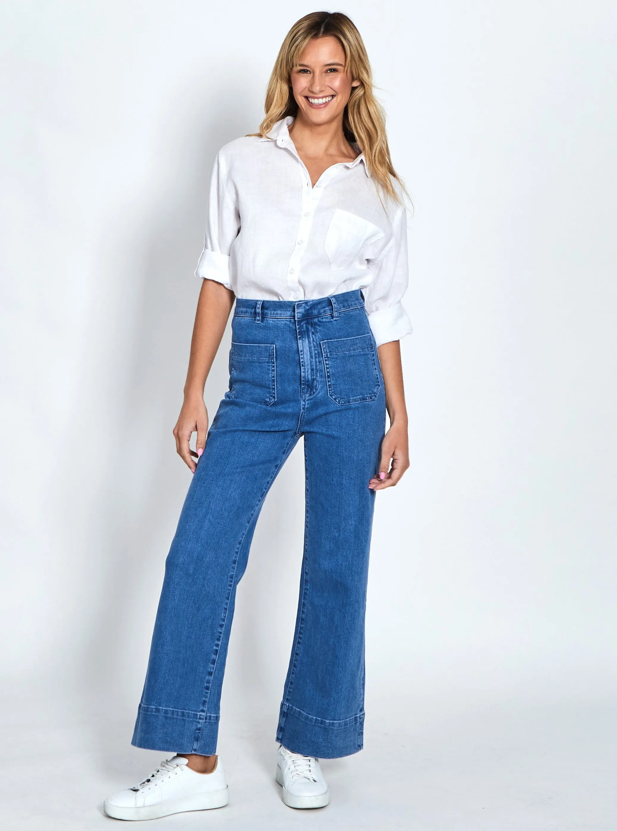 Milan Flare Jeans - Blue