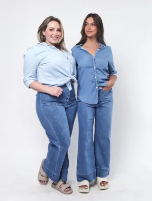 Milan Flare Jeans - Blue
