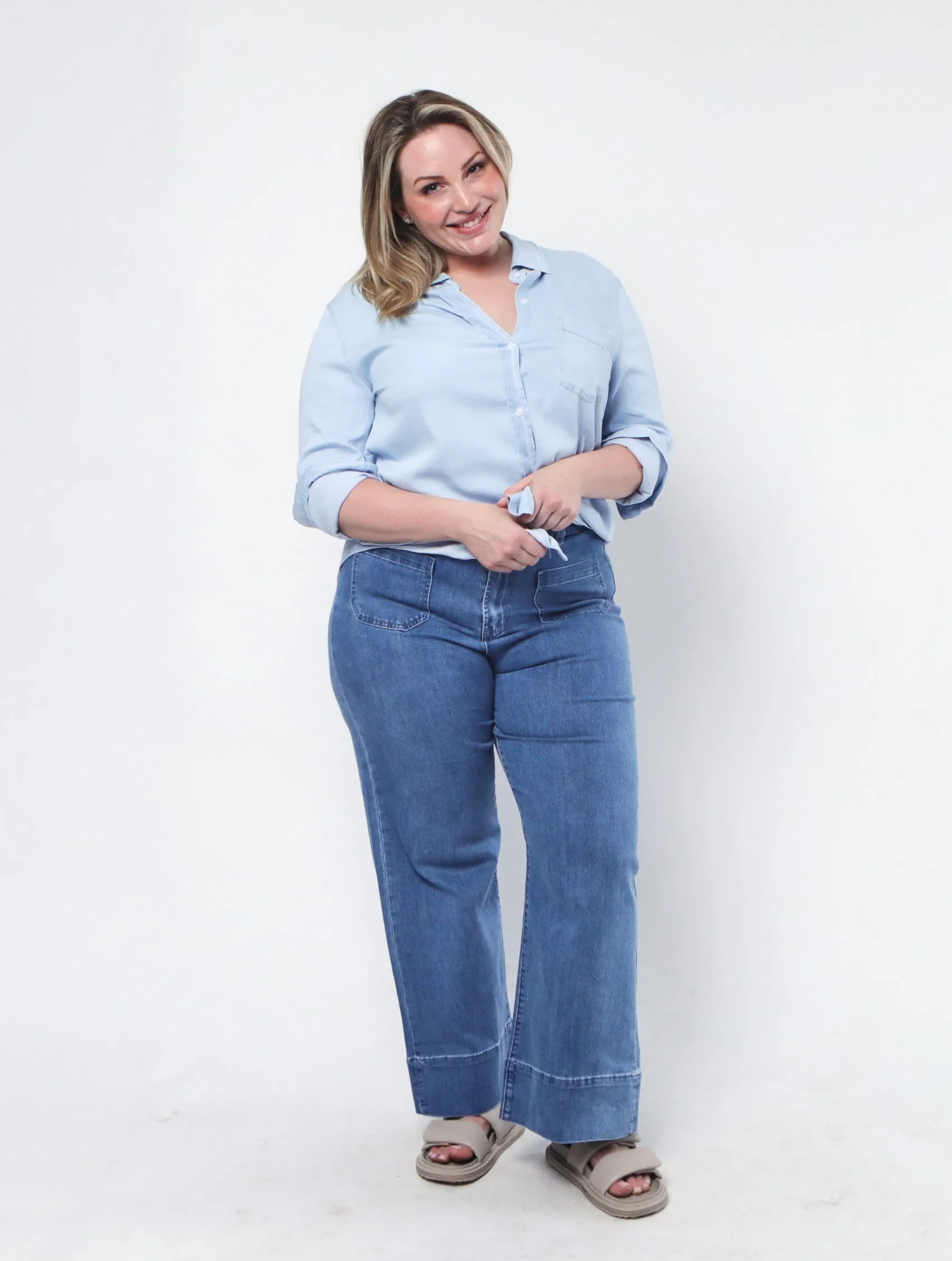 Milan Flare Jeans - Blue