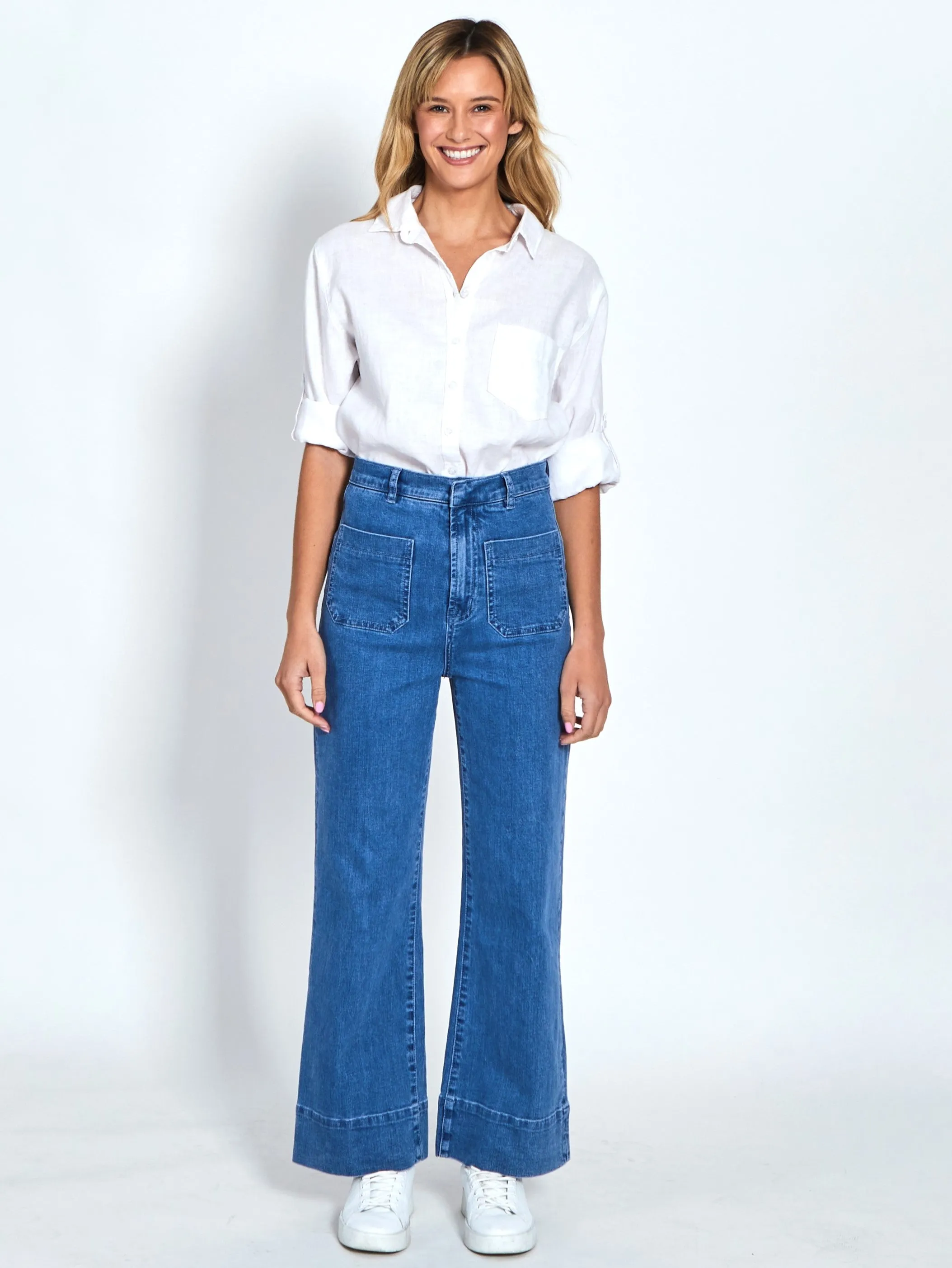 Milan Flare Jeans - Blue