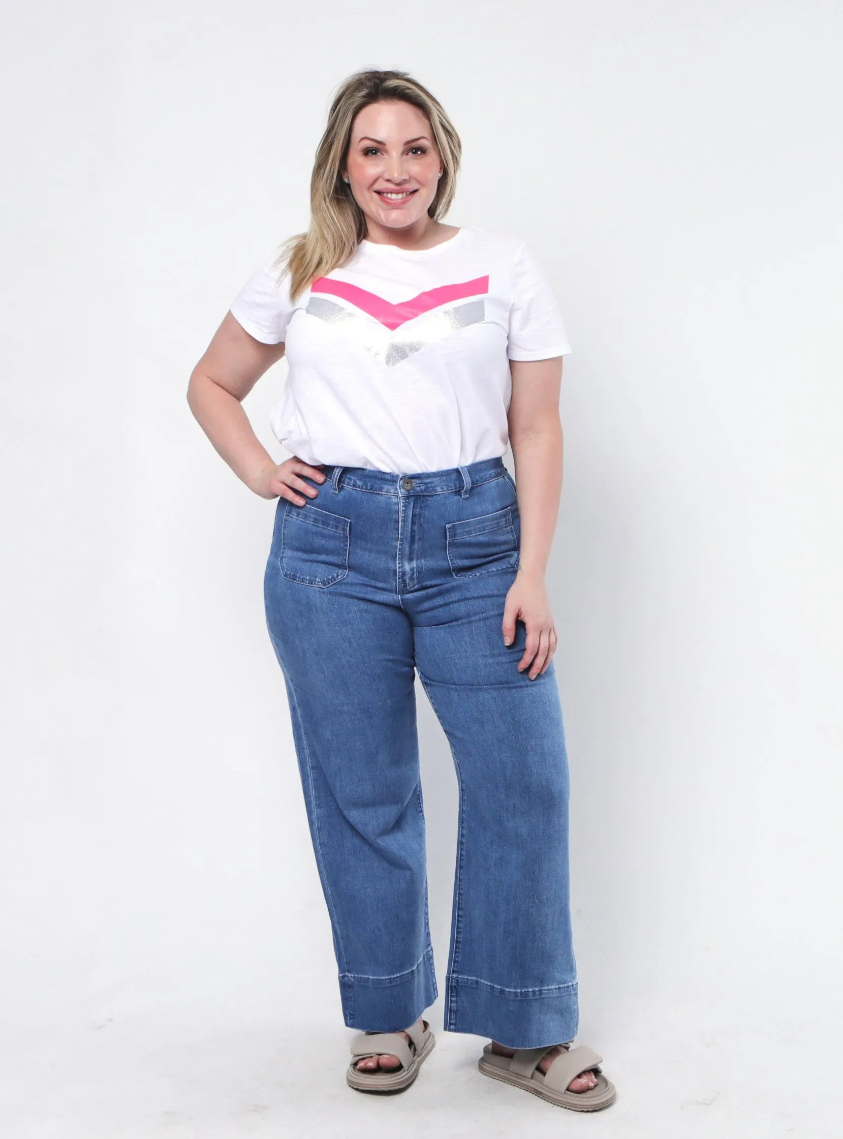 Milan Flare Jeans - Blue