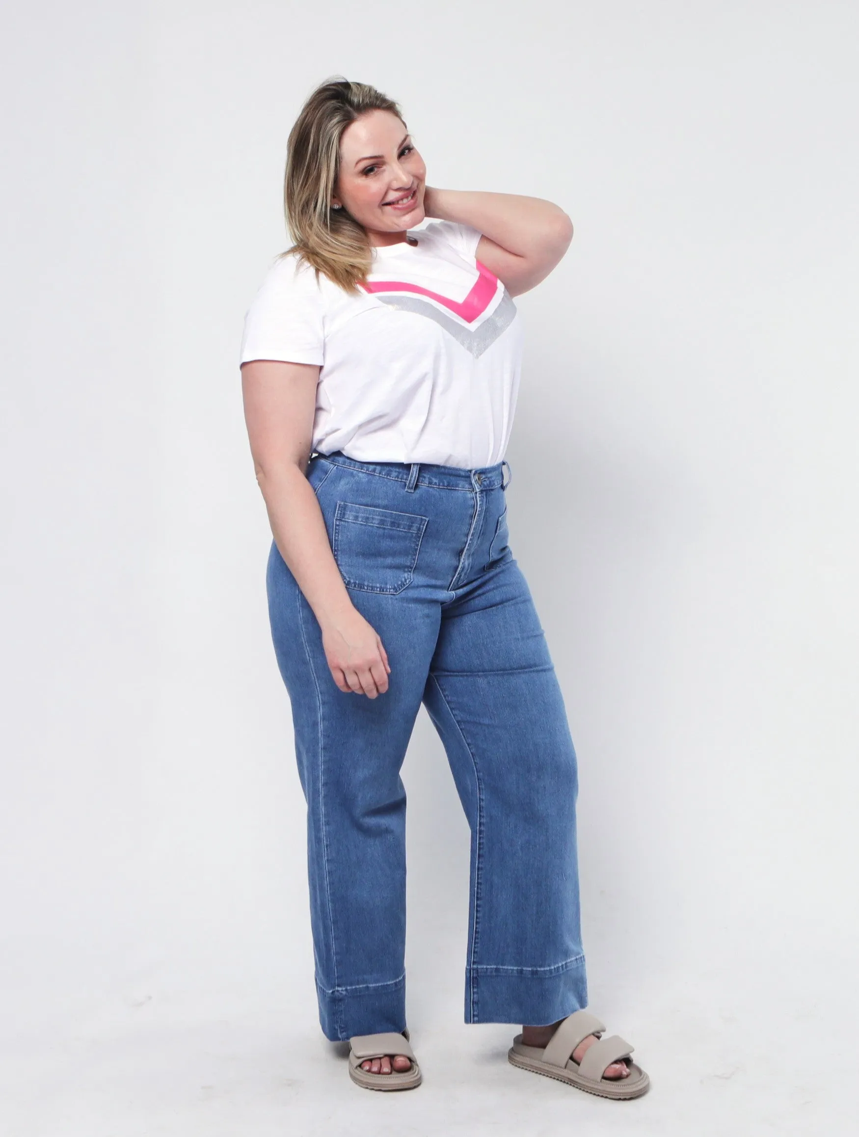 Milan Flare Jeans - Blue