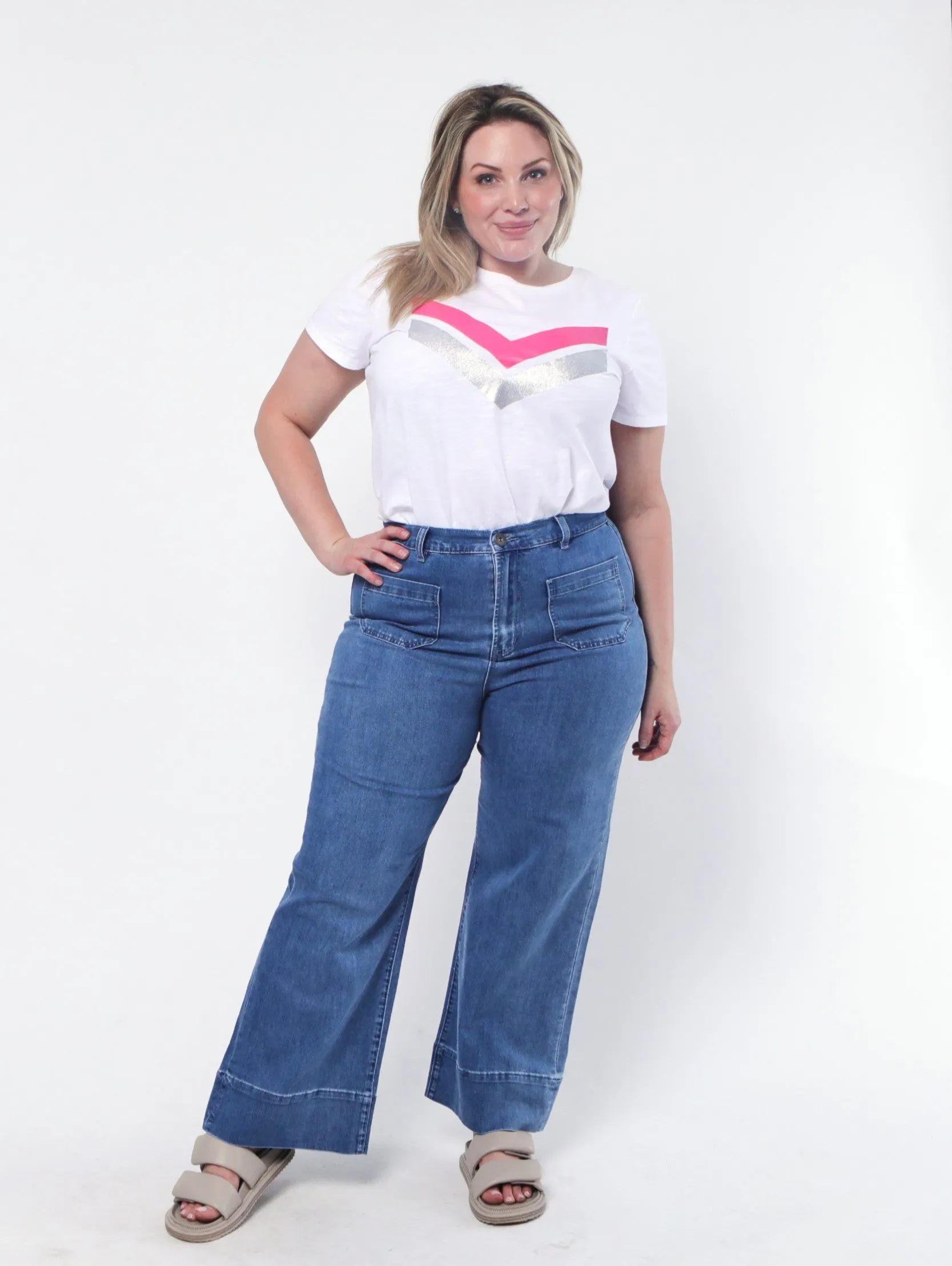 Milan Flare Jeans - Blue