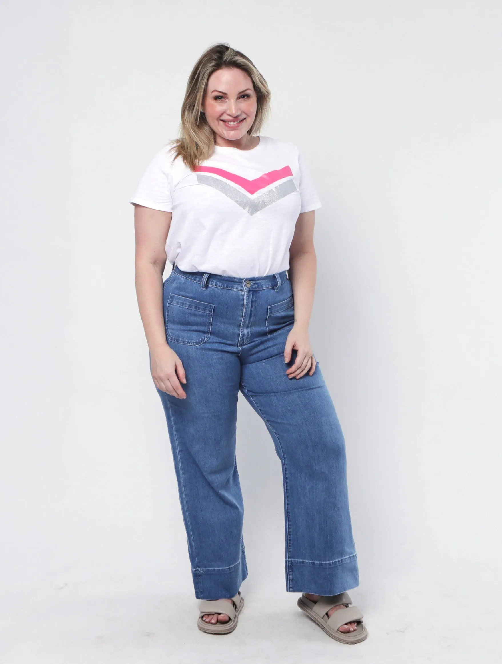 Milan Flare Jeans - Blue