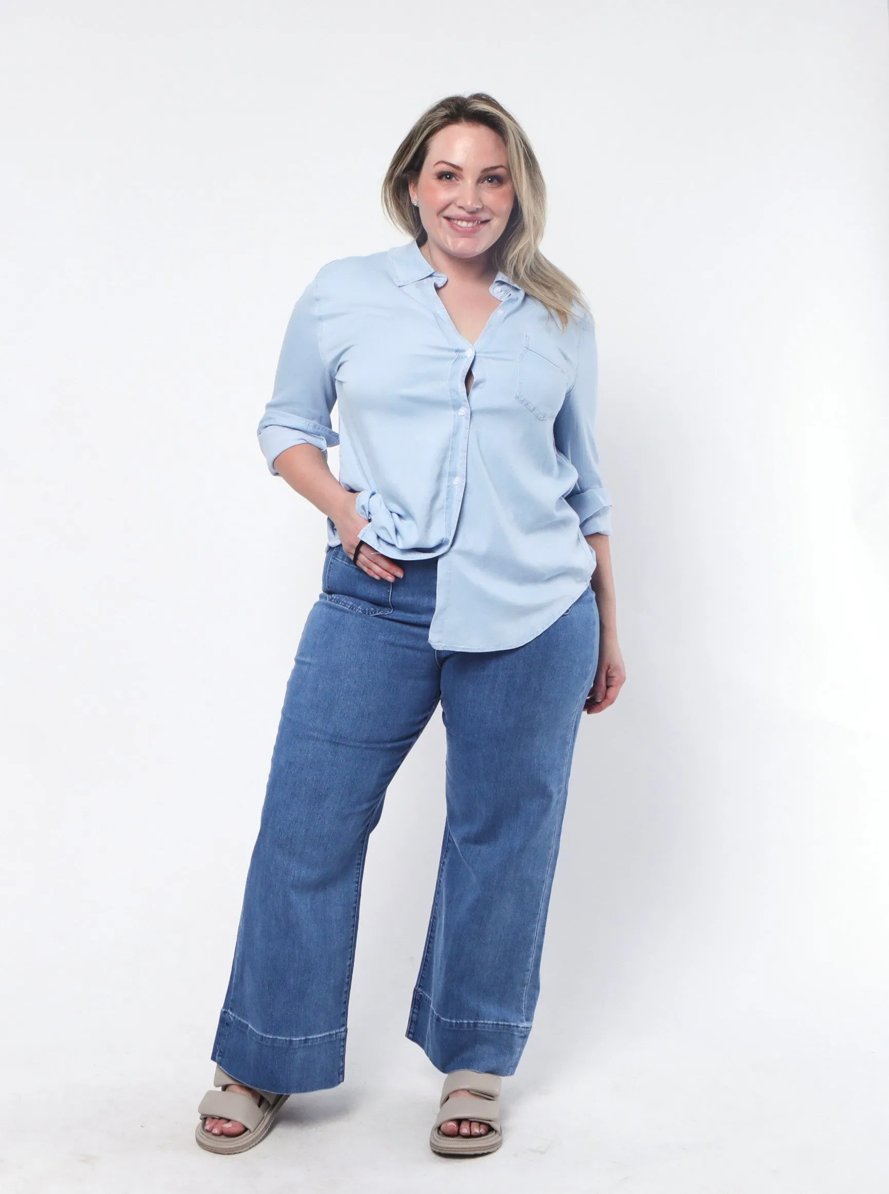 Milan Flare Jeans - Blue