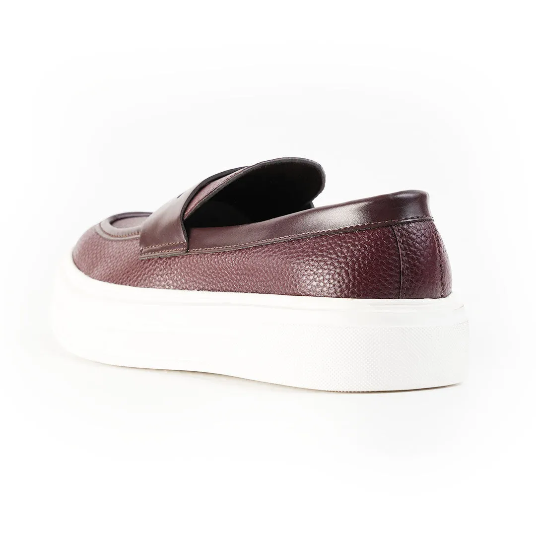 Monkstory Chunky Luxe Slip-On Sneakers - Deep Burgundy