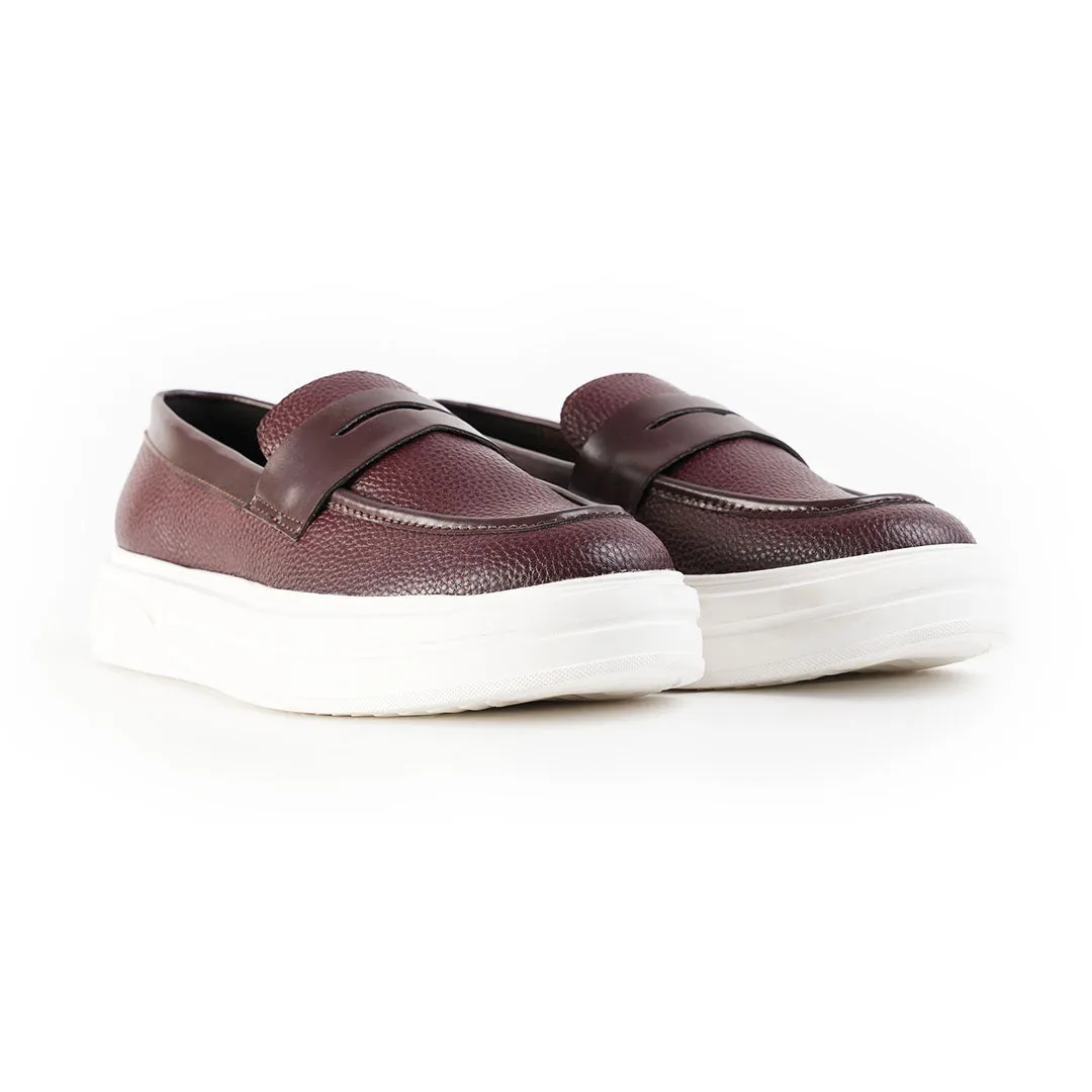 Monkstory Chunky Luxe Slip-On Sneakers - Deep Burgundy