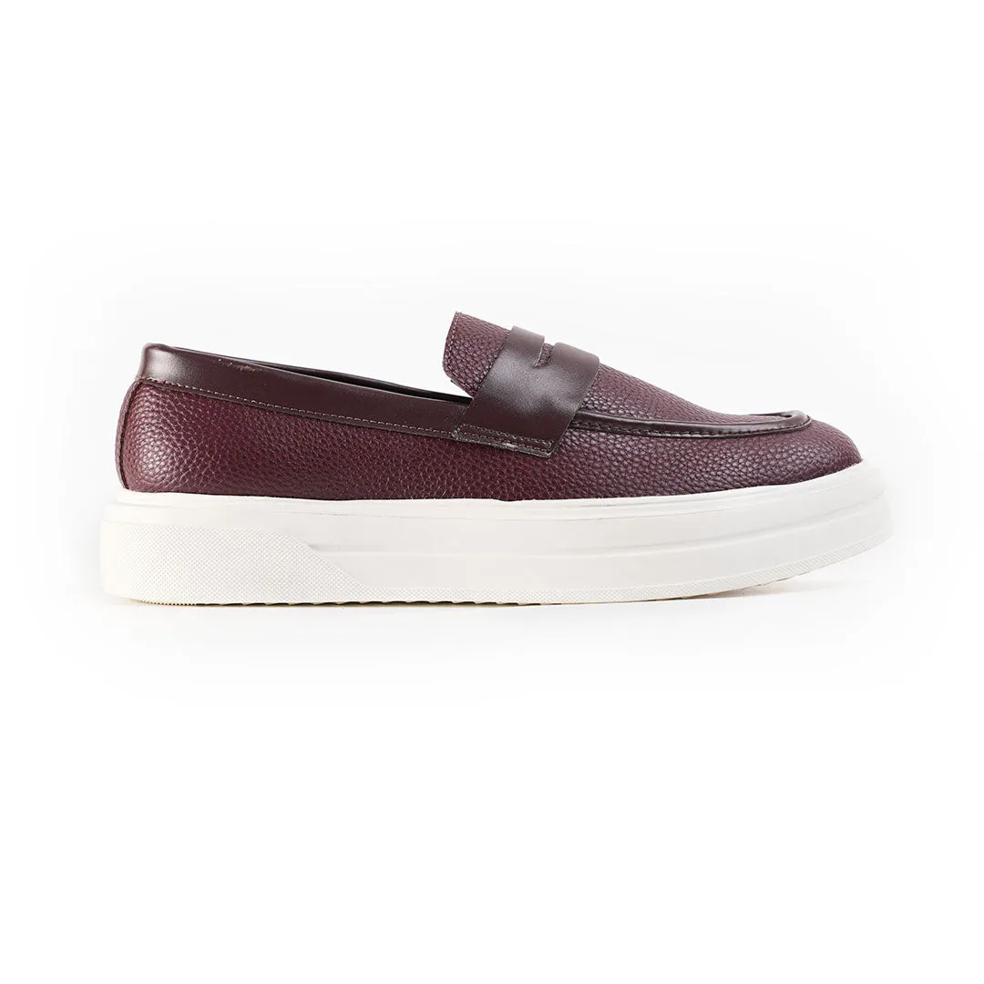 Monkstory Chunky Luxe Slip-On Sneakers - Deep Burgundy