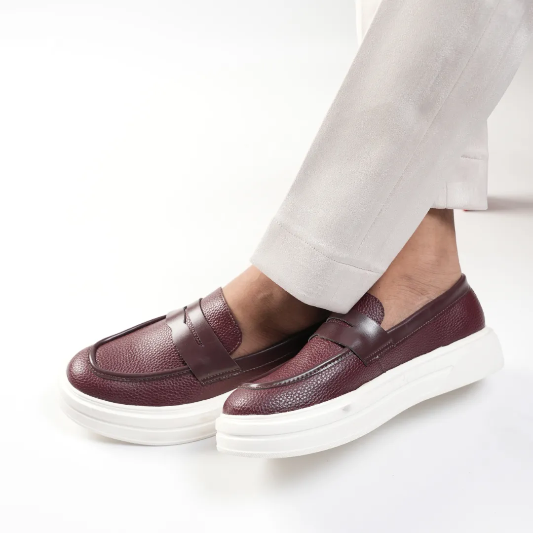 Monkstory Chunky Luxe Slip-On Sneakers - Deep Burgundy
