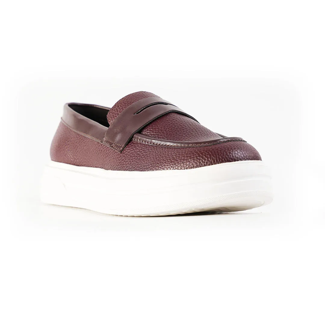 Monkstory Chunky Luxe Slip-On Sneakers - Deep Burgundy