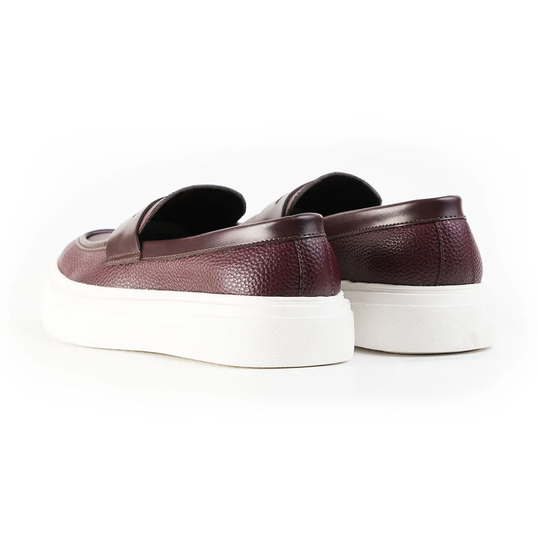 Monkstory Chunky Luxe Slip-On Sneakers - Deep Burgundy