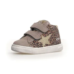 Naturino Pinn | High Zip Taupe/Leopard Little Kid Sneakers