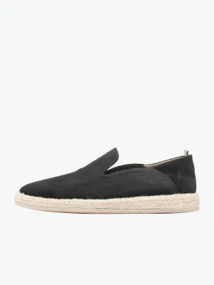 Officine Creative Roped Navy Suede Loafers