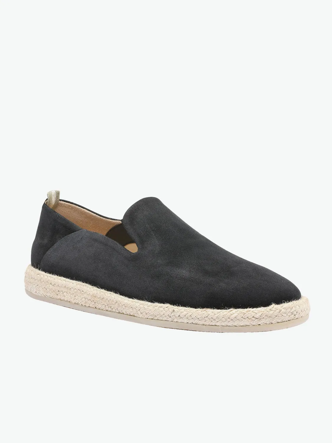Officine Creative Roped Navy Suede Loafers