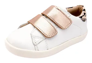 Old Soles Girl's Chime Shoes, Snow/Copper Snake/Copper
