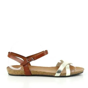 Plakton 575029 Gold & Tan Slingback Sandals