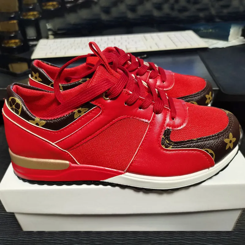 Platform Fish Mouth Ladies Casual Lace Up Sneakers