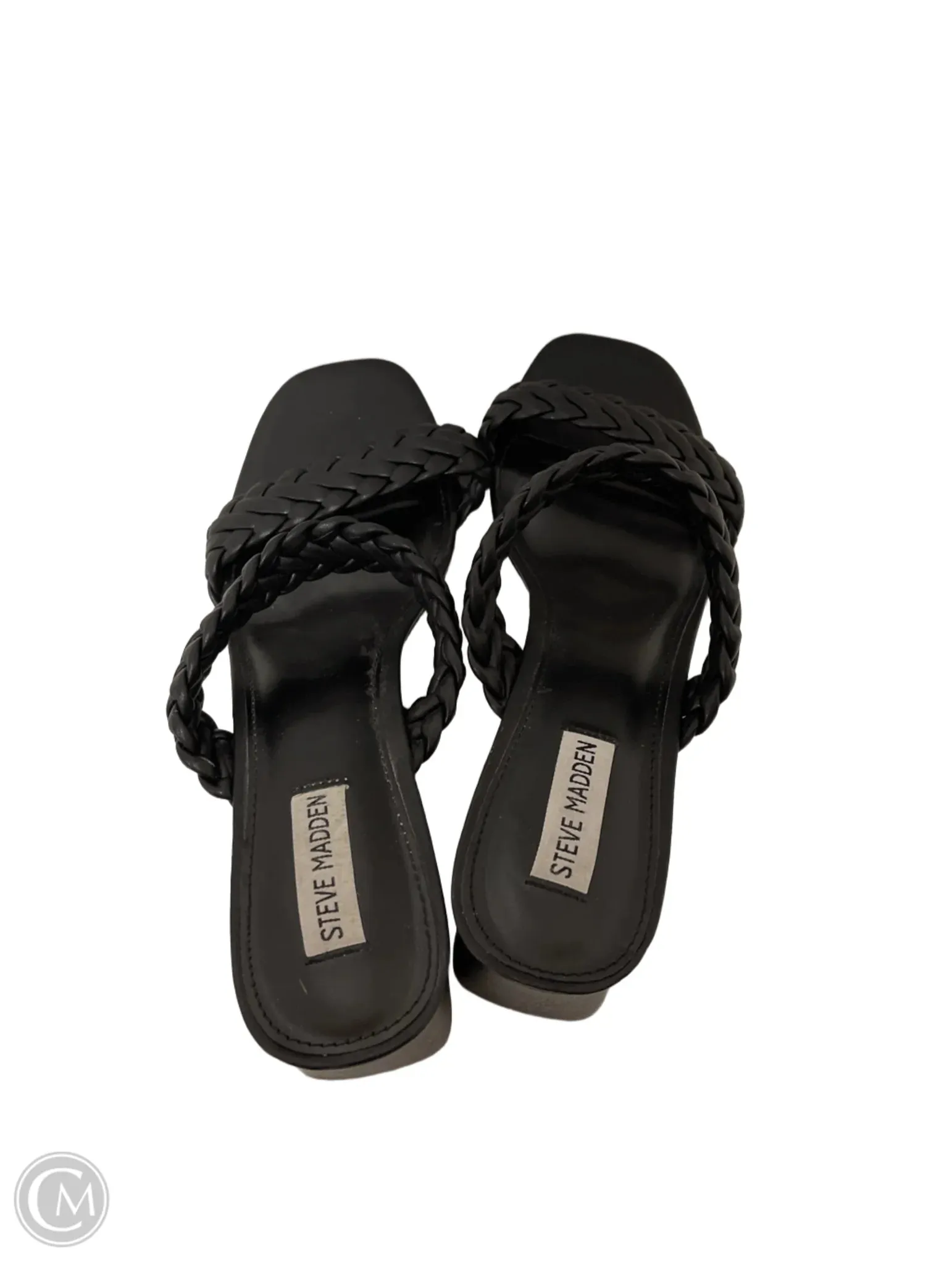 Sandals Heels Block By Steve Madden In Black, Size: 12