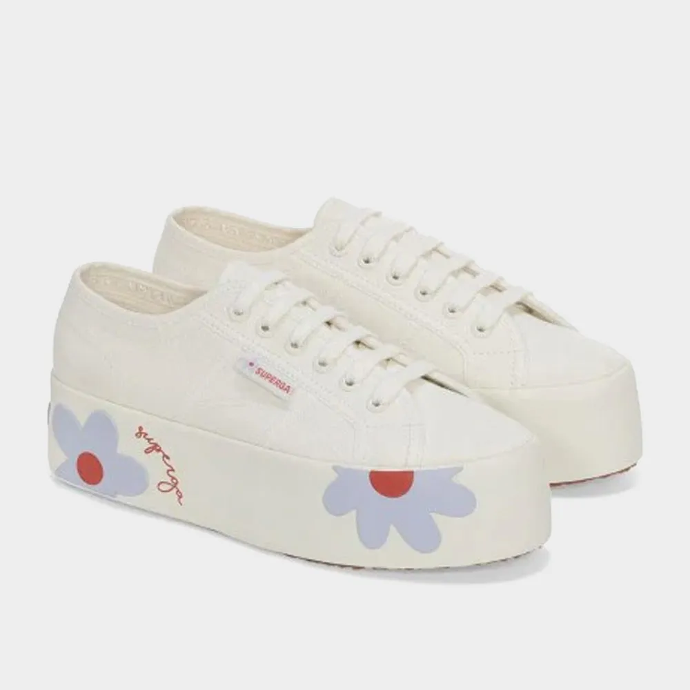 Superga Womens Rubber Daisies Printed Canvas Sneaker White/Multi _ 182460 _ White