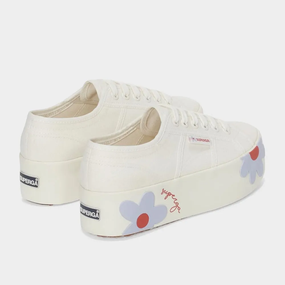 Superga Womens Rubber Daisies Printed Canvas Sneaker White/Multi _ 182460 _ White