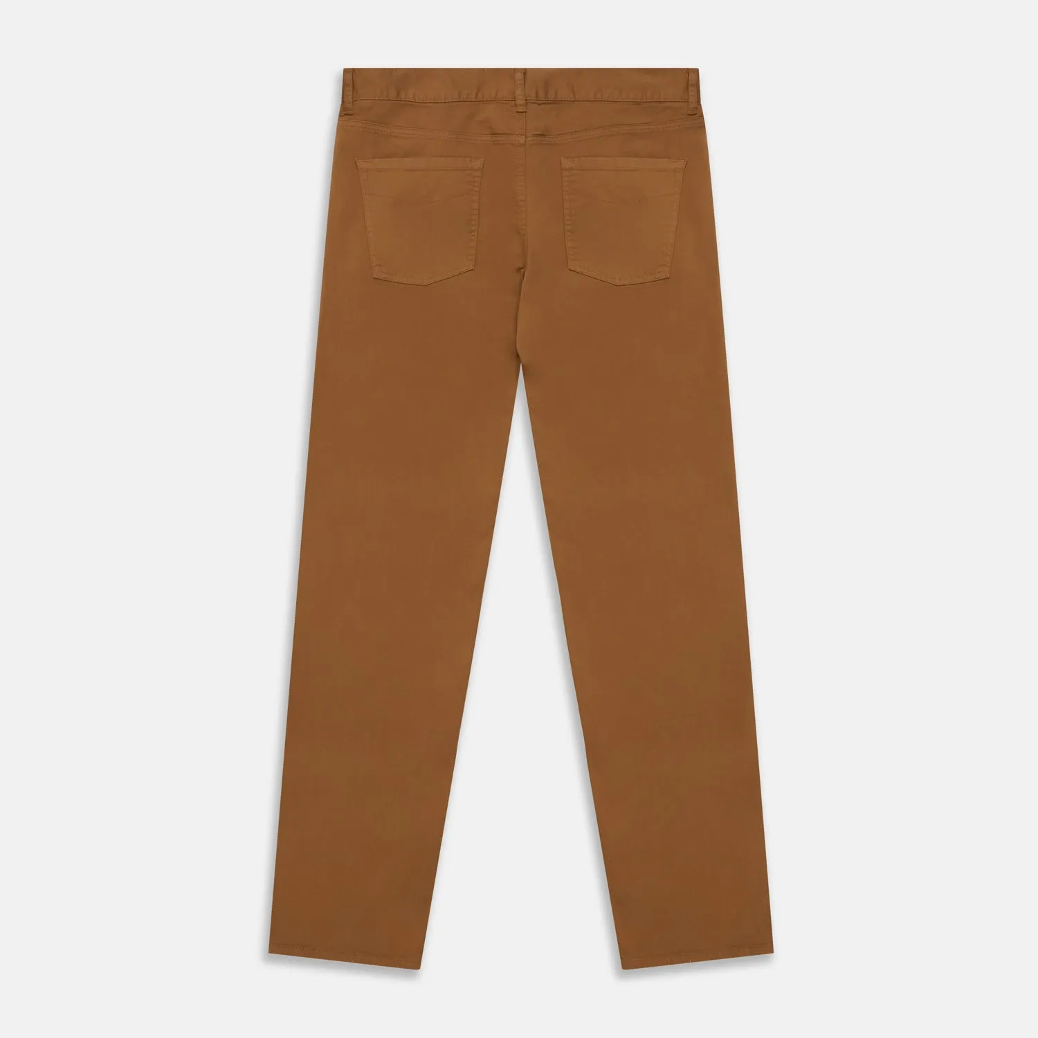 Tan Stretch Cotton Five-Pocket Mylo Jeans