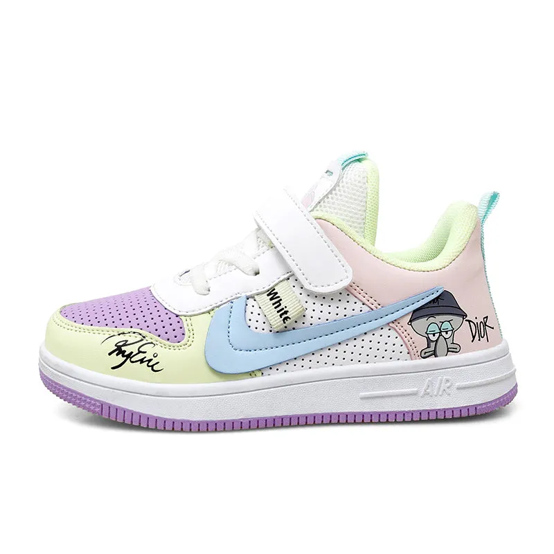 Unisex Kids Sneakers Skateboard Shoes Squidward