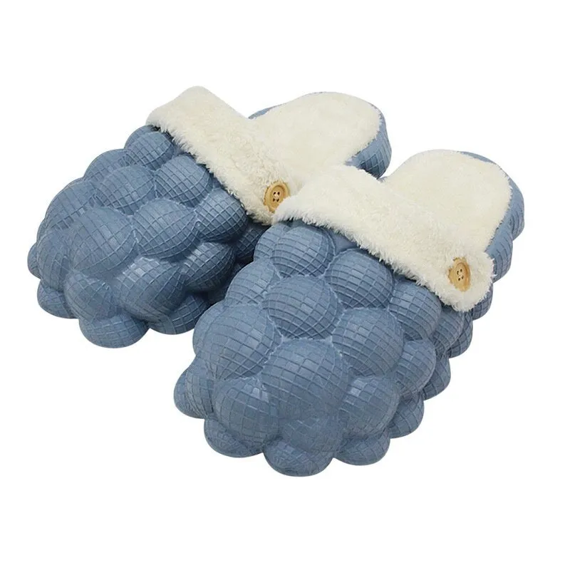 Unisex Winter Rhinestone Designer Waterproof Flip Flops